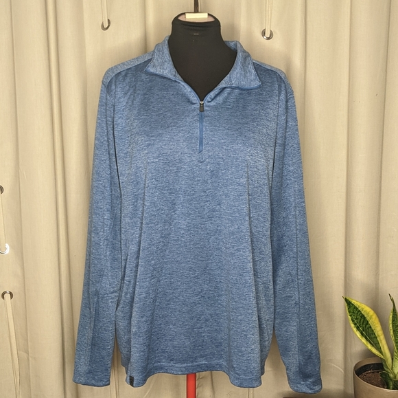 OGIO heather blue quarter zip Mens XL - Picture 1 of 9